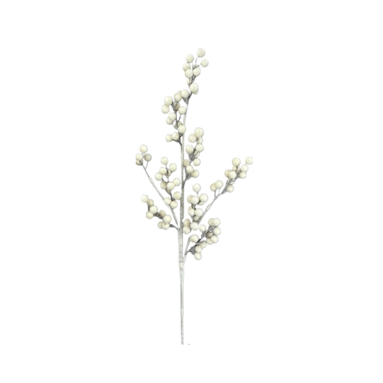 31” White Glitter Berry Spray – Sparkling Foam Holiday Pick for Wreaths, Trees & Winter Floral Designs-85861WT